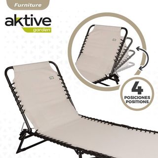 Tumbona Plegable Multiposición Crema Aktive