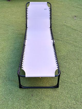 Tumbona Plegable Multiposición Crema Aktive