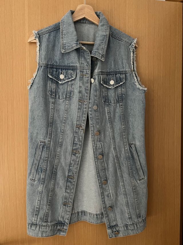 Chaleco largo vaquero para mujer a estrenar T-U.