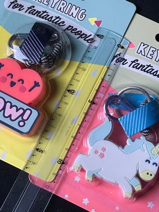 2 Llaveros de niña o mujer Mr. Wonderful unicornio