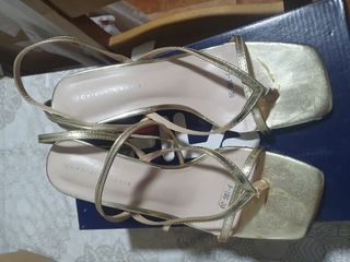 Sandalias mujer doradas