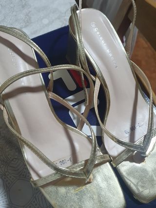 Sandalias mujer doradas