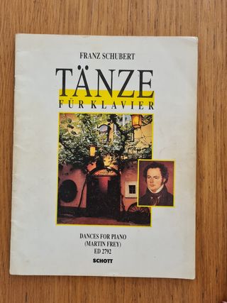 Libro Danzas para Piano Franz Schubert