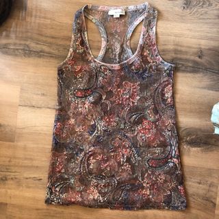 top bershka M transparente boho