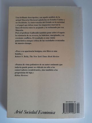 Cultura de la satisfacción. John Kenneth Galbraith