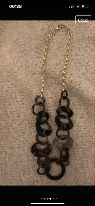 splendida collana lunga nuova