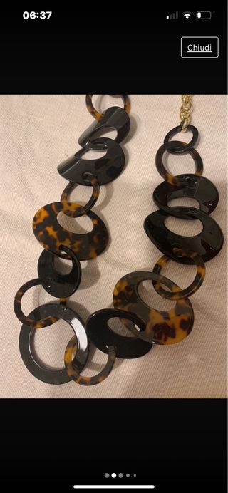 splendida collana lunga nuova