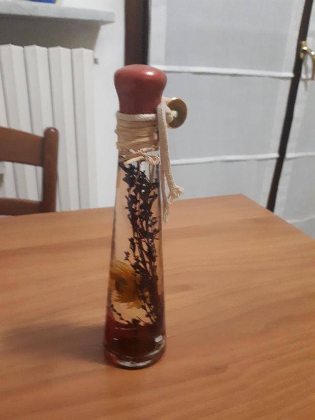 PORTA OGGETTI IN VETRO CON DECORAZIONE