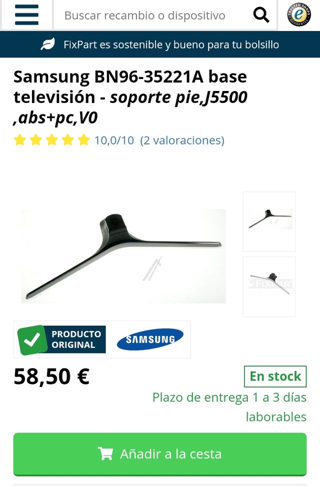 Soporte pié TV Samsung nuevo