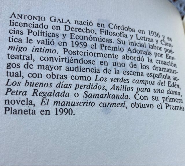 Libros dé Antonio Gala