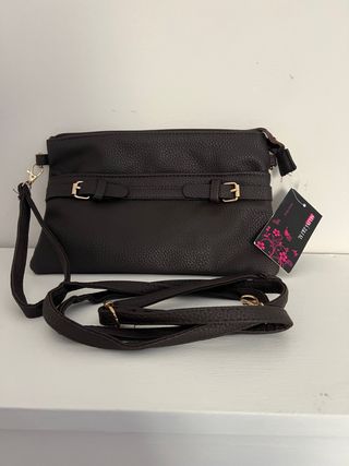 Bolso piel sintética marron a estrenar