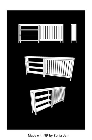 Cubre radiador con estanteria