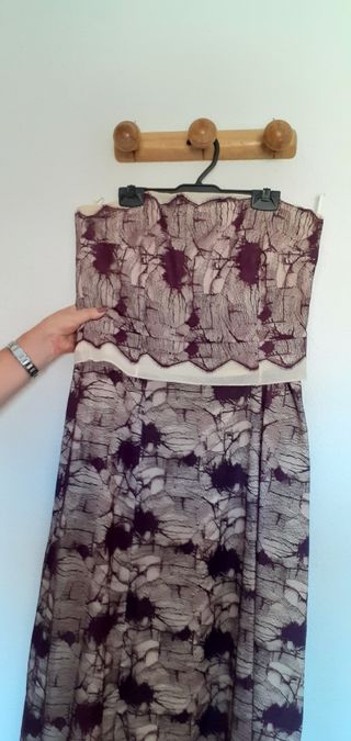 Conjunto de ceremonia mujer top- falda.