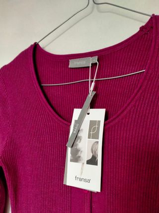 Vestido de Fransa talla S color burdeos/fucsia