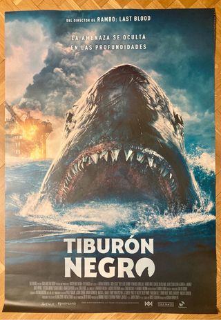poster Cine tiburón negro