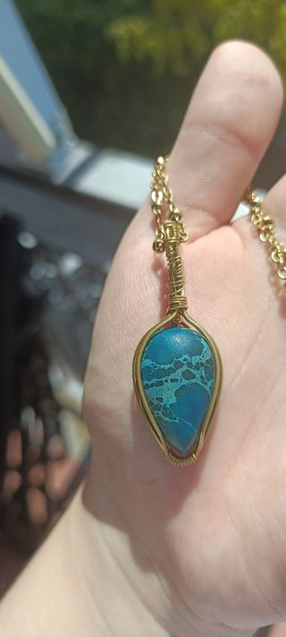 🌊Collana diaspro reale blu🌊