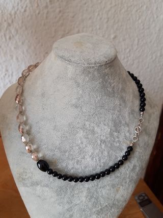 Gargantilla ónix plata 925
