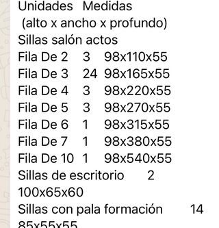 Butacas de cine o teatro