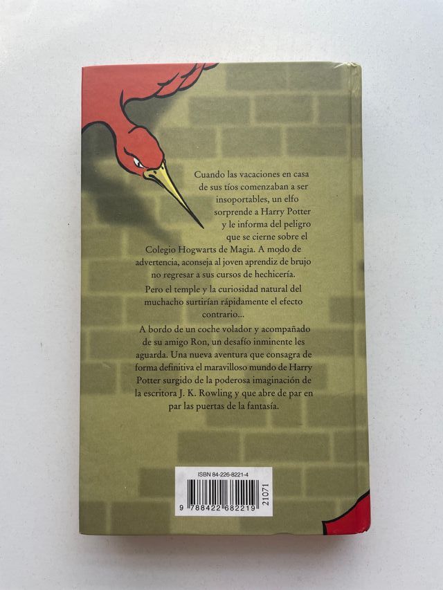 Libro Harry Potter y la Cámara Secreta