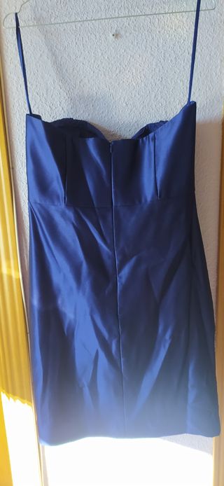 VESTIDO DE NOCHE AZUL ELÉCTRICO OSCURO. talla 38, 