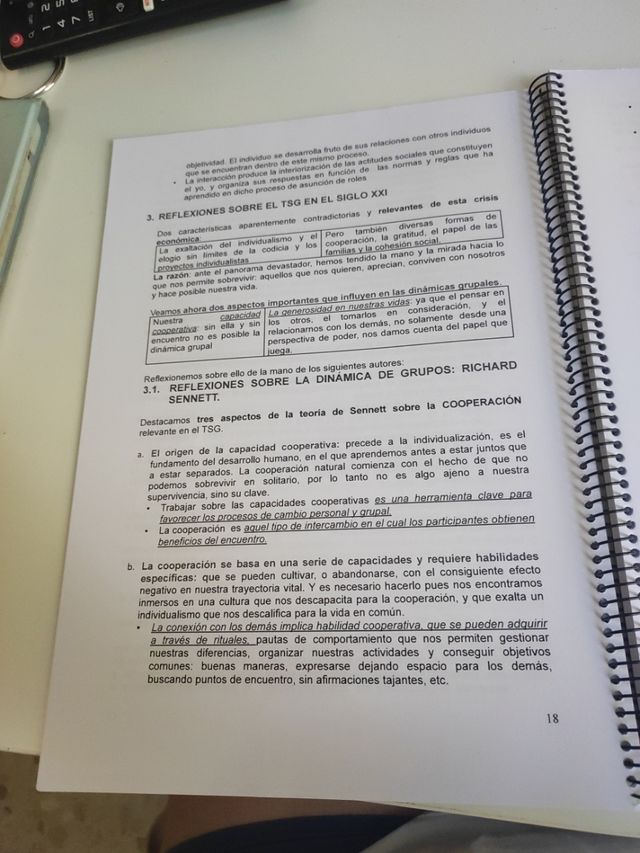 Apuntes Teoría del ts con grupos 1° TS UNED