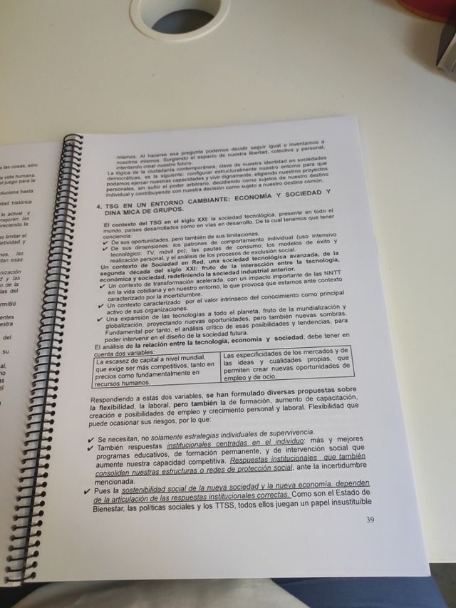 Apuntes Teoría del ts con grupos 1° TS UNED