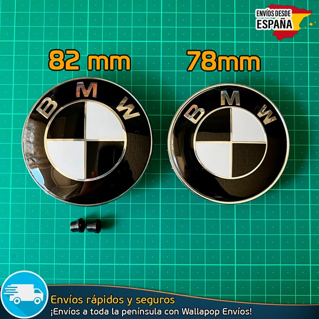 Kit Emblemas Capó y Maletero BMW 82mm y 78mm B/N