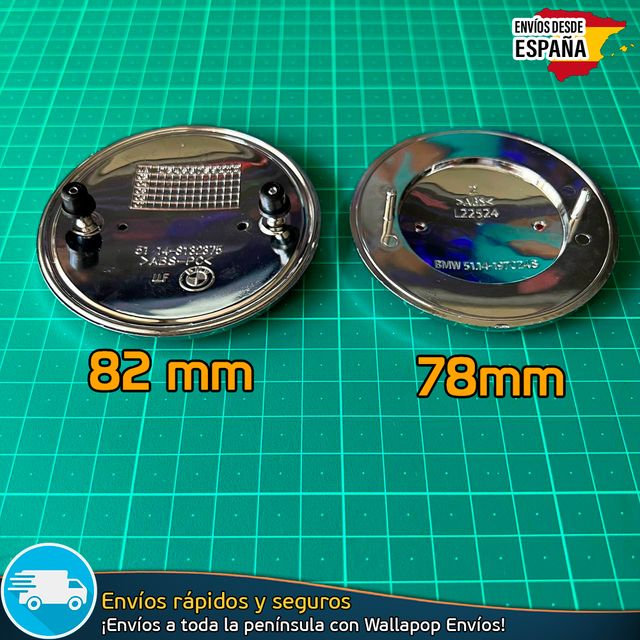 Kit Emblemas Capó y Maletero BMW 82mm y 78mm B/N