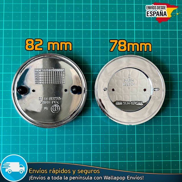 Kit Emblemas Capó y Maletero BMW 82mm y 78mm B/N