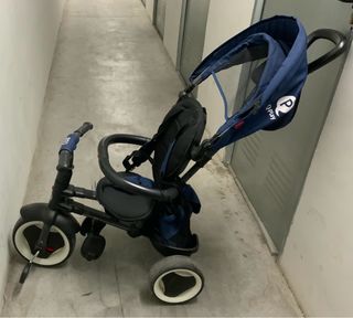Triciclo evolutivo Q play RITO, azul plegable