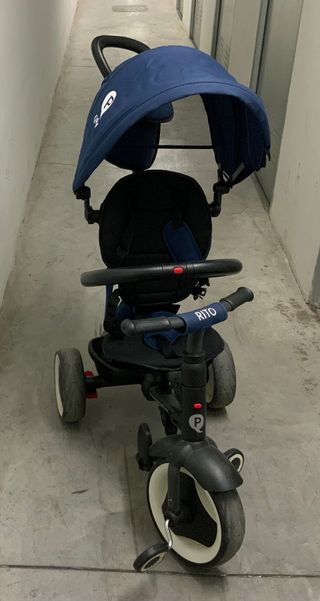 Triciclo evolutivo Q play RITO, azul plegable