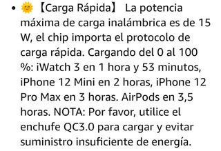 Cargador inalámbrico 4 en 1 iPhone y Android