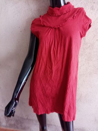 camiseta larga mujer talla s