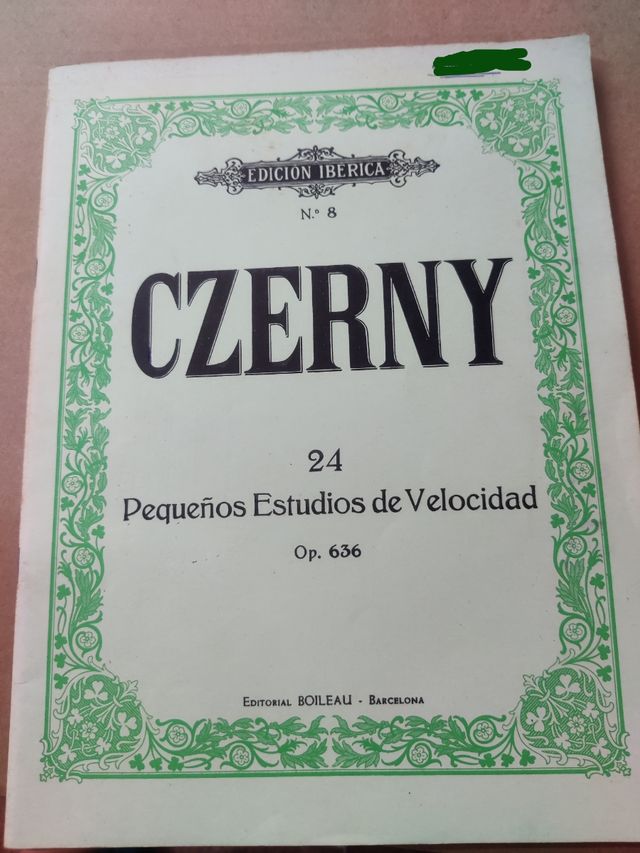 Partituras Czerny op636 velocidad piano