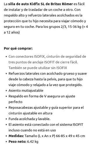 Silla Romer Kidfix SL