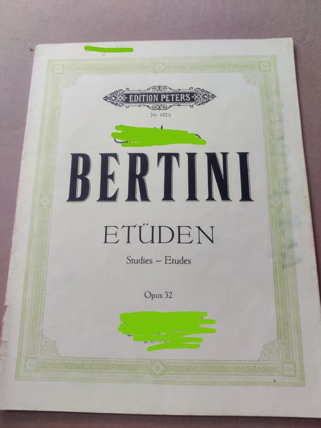 Partituras estudios Bertini Piano
