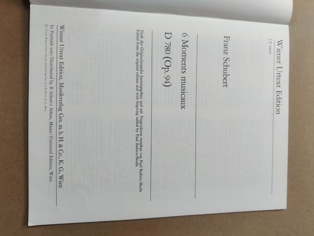 Partituras shubert 10 momentos musicales piano