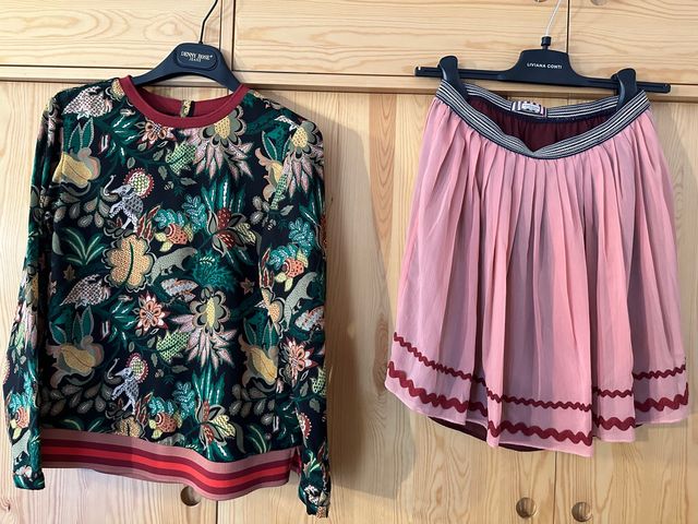 Falda en rosa y burdeos de Scotch and Soda