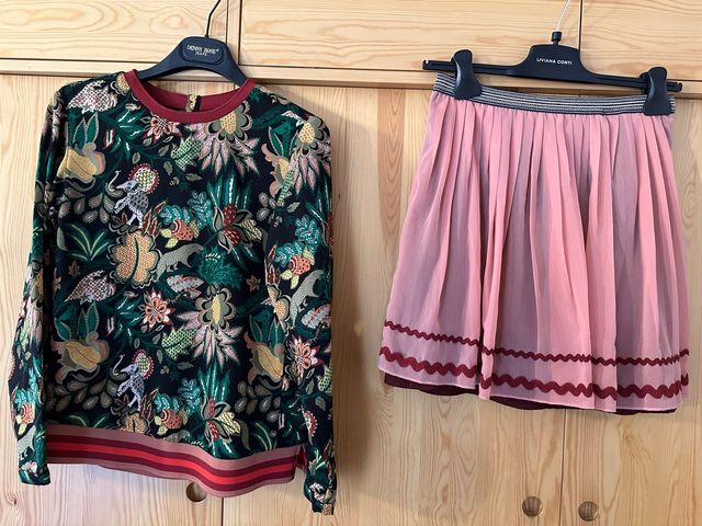 Falda en rosa y burdeos de Scotch and Soda