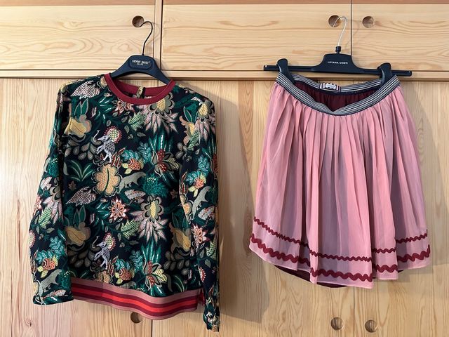 Falda en rosa y burdeos de Scotch and Soda