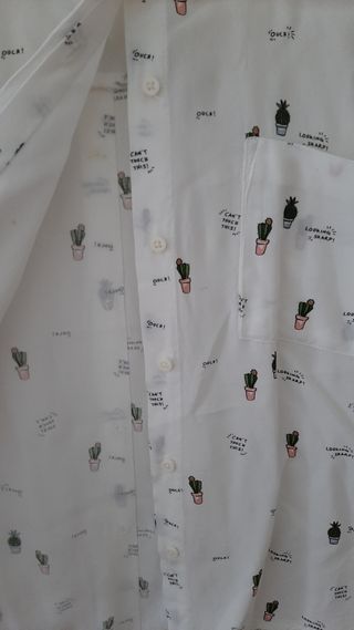 Camisa blanca cactus