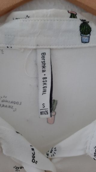 Camisa blanca cactus