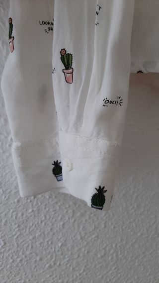 Camisa blanca cactus