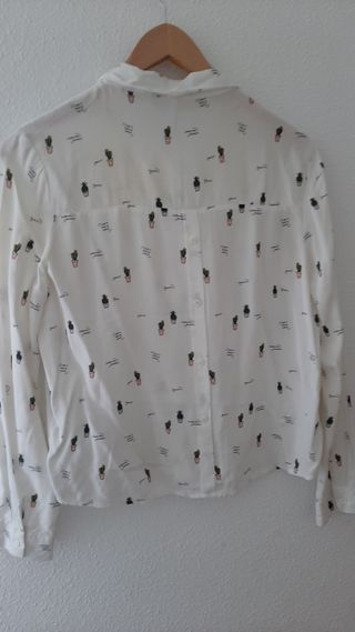 Camisa blanca cactus