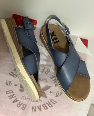 sandalias con cuña xti num 39 nuevas con etiquetas
