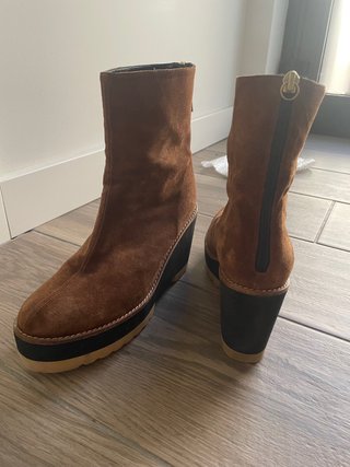 Botas terciopelo marrón