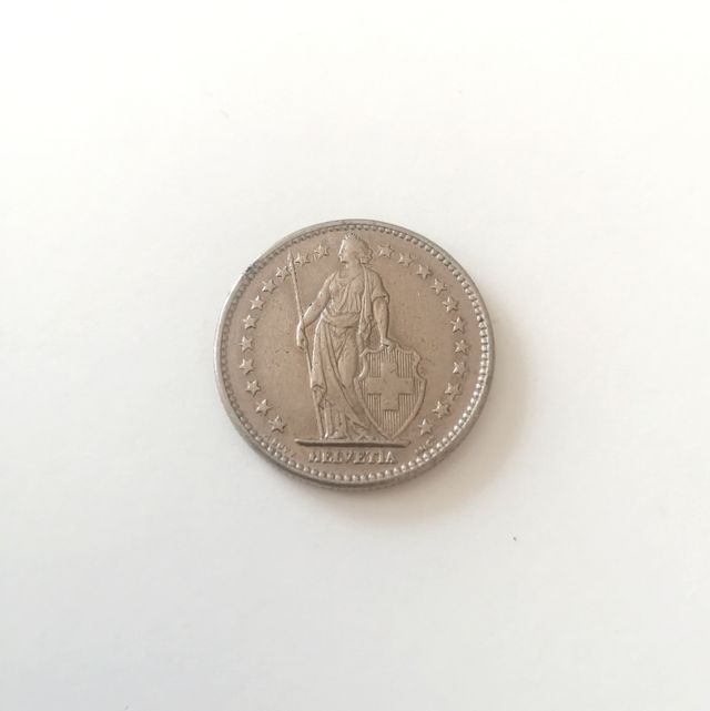 Moneta 2 franchi, Svizzera, 1968