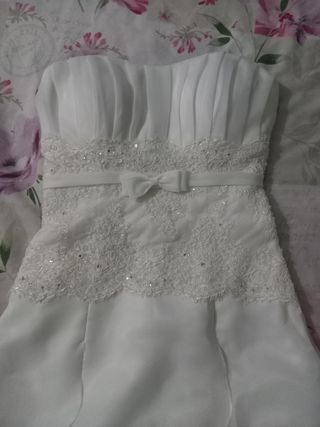 Vestido novia rosa clara