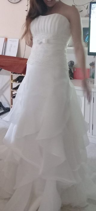 Vestido novia rosa clara