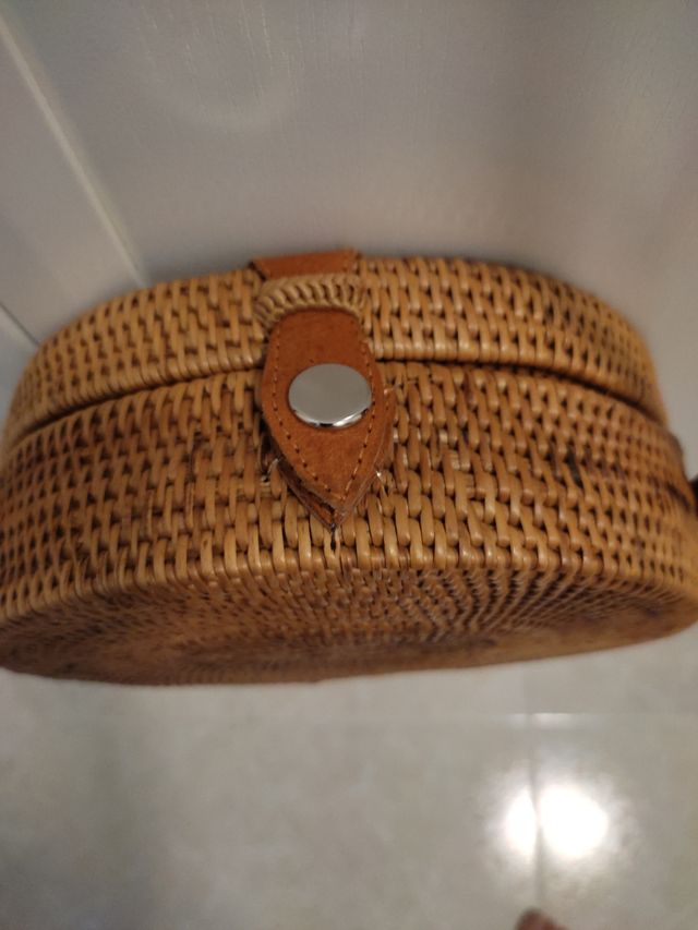 Bolso/bandolera rattan/paja/yute/fibra natural